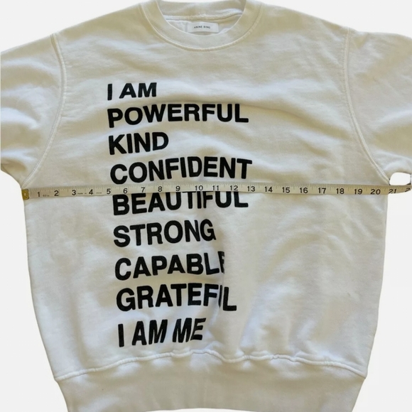 ANINE BING RAMONA EMPOWER SWEATSHIRT XS. EXCELLENT! - Picture 2 of 4